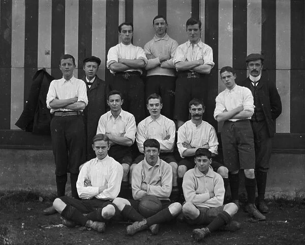 Unidentified soccer team, Cornwall. Around 1900