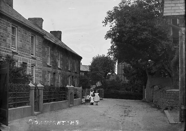 Vicarage Terrace, Constantine, Cornwall. Early 1900s