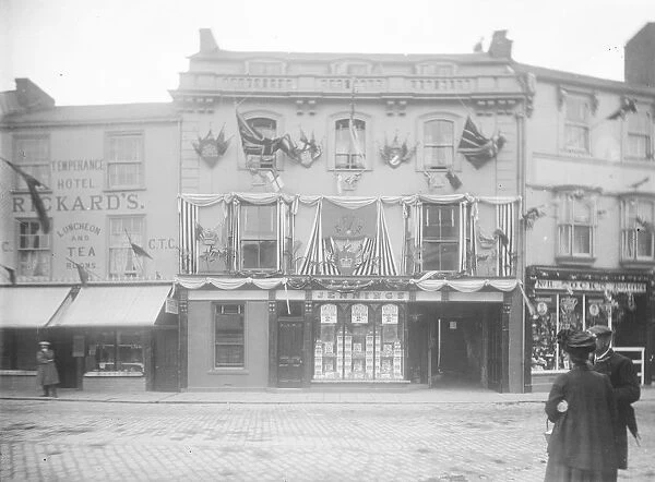 Victoria Place and St Nicholas Street from Victoria Square, Truro, Cornwall. 22nd June 1911