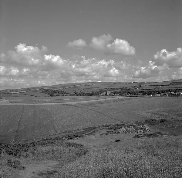 A view of Churchtown, Trevalga, Cornwall. 1973