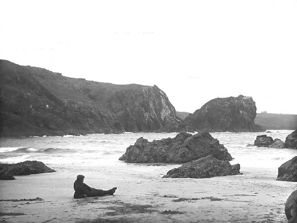 View of Lion Rock, Kynance Cove, Landewednack, Cornwall. 1897