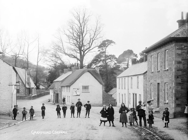 Bottom of village, Grampound, Cornwall. Early 1900s