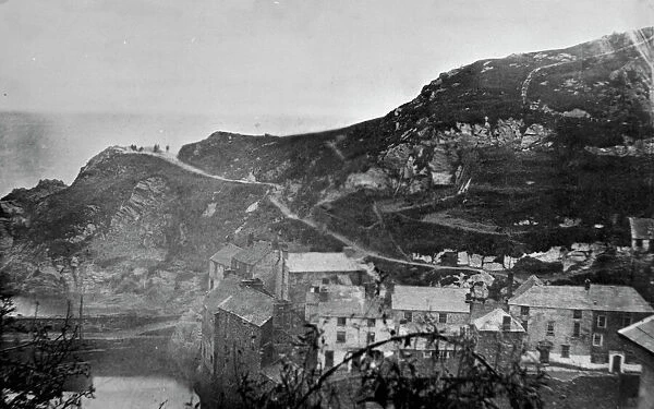 The village, Polperro, Cornwall. Probably 1860s-1870s