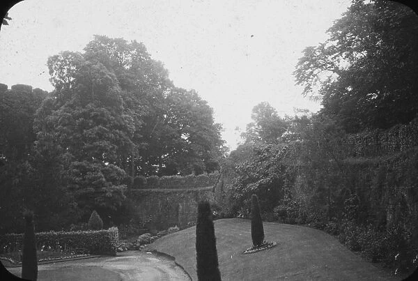 Walled garden, Trematon Castle, St Stephens by Saltash, Cornwall. Early 1900s