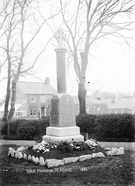 War Memorial, St Agnes, Cornwall. Around 1920