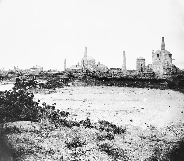 Wheal Providence mine, Carbis Bay, Cornwall. Probably 1880s after the mine closed