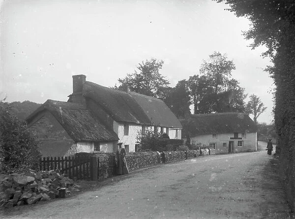 The Wheel Inn and Riverside Cottages, Tresillian, Cornwall. Around 1904
