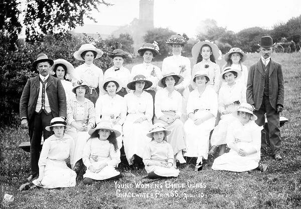 Young Womens Bible Class, Chacewater, Cornwall. 1914