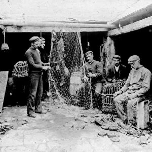 The Active pilchard cellar, Newquay, Cornwall. Around 1900