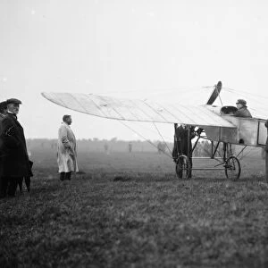 Aircraft preparing for take off, possibly Penzance, Cornwall. 1912-1913