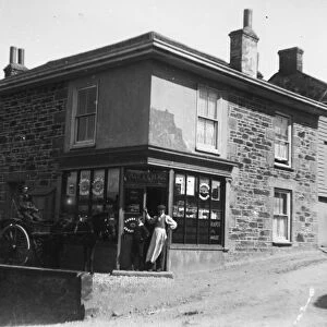 Arthurs Corner Shop, Redruth, Cornwall. Early 1900s