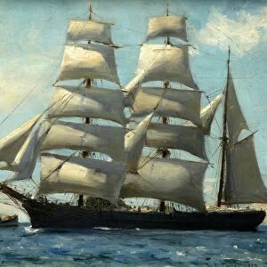 Barque in Full Sail Dropping Her Tug, Henry Scott Tuke (1858-1929)