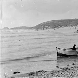 The beach, Perranporth, Perranzabuloe, Cornwall. Early 1900s