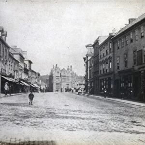 Boscawen Street view from west end looking east, Truro, Cornwall. Pre 1891