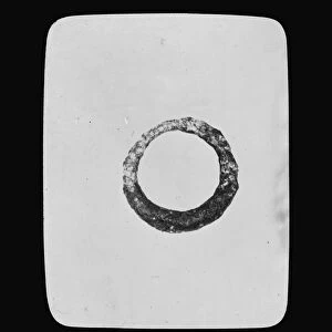 Bronze ring from excavation of Iron Age cemetery at Harlyn Bay, St Merryn, Cornwall. 1900-1906
