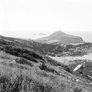 Cape Cornwall from above Porth Ledden, St Just in Penwith, Cornwall. Early 1900s
