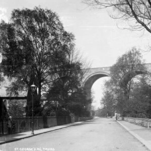 Carvedras Viaduct, St Georges Road, Truro, Cornwall. After 1902