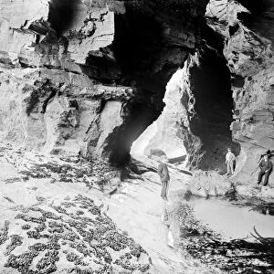 Cathedral Cavern, St Columb Porth, St Columb Minor, Cornwall. June 1909