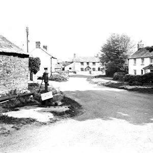 Centre of the village of St Tudy, Cornwall. 1959