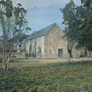 Chapel converted to a barn at Golden, Probus, Cornwall. Around 1925