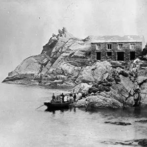 Chapel Rock / Peak Rock, Polperro, Cornwall. 1860s