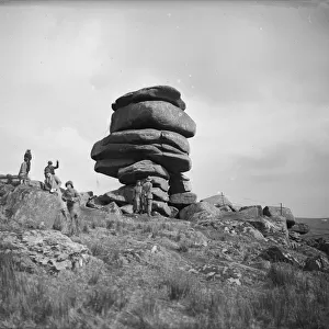 The Cheesewring, Stowes Hill, Bodmin Moor, near Minions, Linkinhorne, Cornwall. Around 1920s