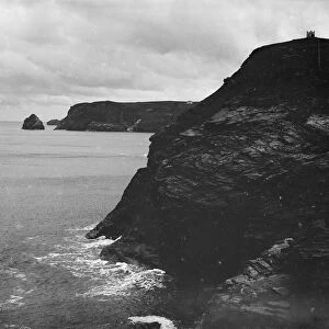 Coast south of Penally Point, St Juliot, near Boscastle, Cornwall. 1902