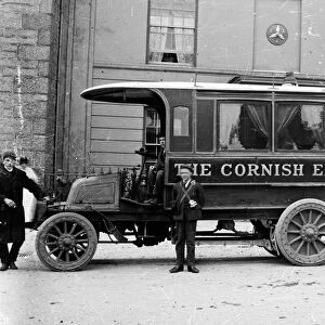 The Cornish Express motor bus, St Just in Penwith, Cornwall. 14th May 1903