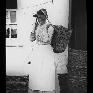 Cornish fishwife with cawl, Cornwall County Fisheries Exhibition, Truro, Cornwall. July to August 1893