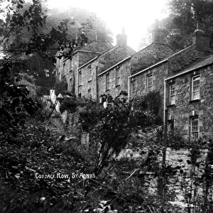 Cottage Row, St Agnes, Cornwall. Early 1900s