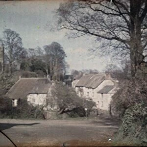 Cottages in Manaccan, Cornwall. Around 1925