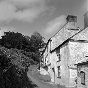 Cottages in Manaccan, Cornwall. 1958