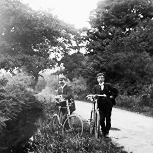 Cycling at Ponsanooth, Cornwall. 1902