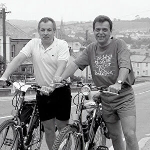 Cyclists, Lostwithiel, Cornwall. June 1991