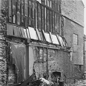 Demolition of building by the Cathedral, Truro, Cornwall. Early 1900s