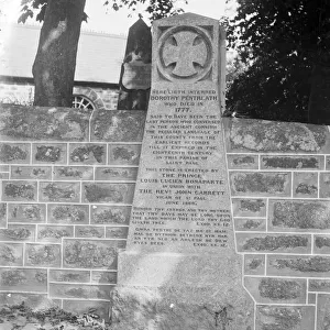 Dolly Pentreaths memorial, St Pol de Leon churchyard, Paul, Cornwall. Early 1900s