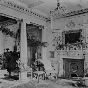 Entrance hall of Carclew House, Mylor, Cornwall. 15th March 1912