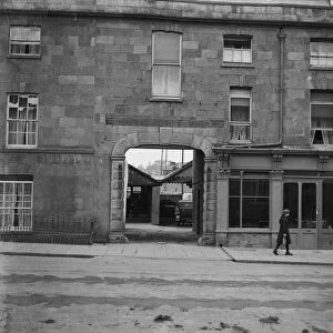 Entrance to Hicks garage, 73 Lemon Street, Truro, Cornwall. Probably around 1920