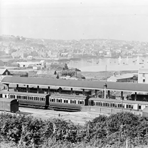 Falmouth Railway Station, Falmouth, Cornwall. Early 1900s