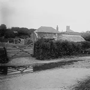 Farm buildings close to St Merryn Church, St Merryn, Cornwall. Probably early 1900s