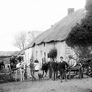 Farmhouse and outbuildings, Blackwater, Mithian, Cornwall. Around 1890