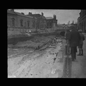 Filling-in works Lemon Quay, Truro, Cornwall. Between September 1936 and October 1937