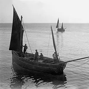 Fishing boat off Porthleven, Cornwall. Undated, probably early 1900s