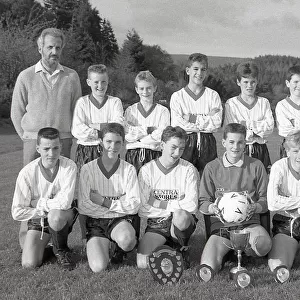 Football Team, Lostwithiel, Cornwall. November 1988