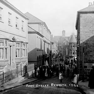Fore Street, Redruth, Cornwall. Early 1900s