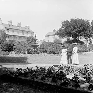 The fountain lawn, Morrab Gardens, Penzance, Cornwall. 3rd June 1904
