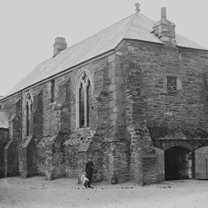 Freemasons Hall, formerly the Convocation Hall of the Duchy Palace, Quay Street, Lostwithiel, Cornwall. Early 1900s