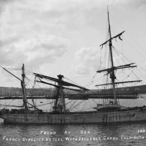 The French three-masted barque Magatlan, Falmouth Harbour, Cornwall. May 1905