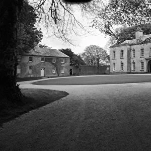General view of Trewithen House showing entrance and side block, Probus, Cornwall. 1967