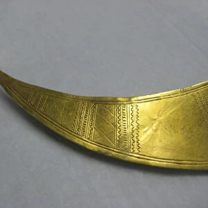 Detail of Gold Lunula, Early Bronze Age, St Juliot, Cornwall